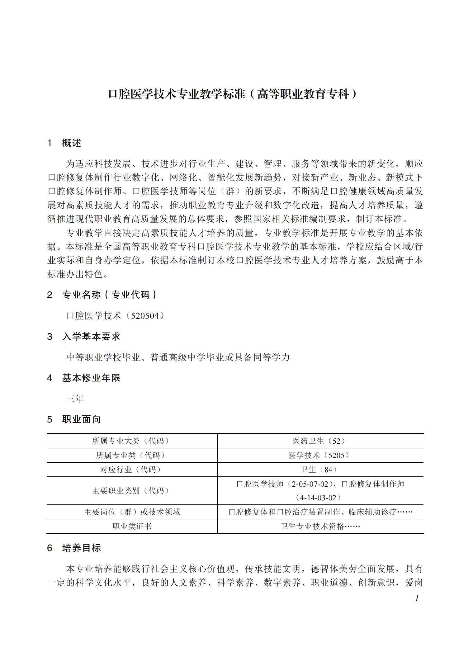 口腔医学技术专业教学标准（2025）_00.jpg